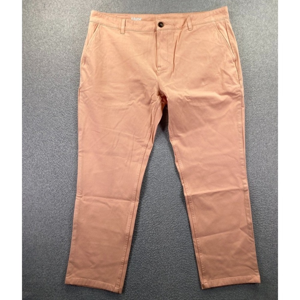 Mugsy Savannahs Classic Performance Stretch Peach Chinos Men 40x30 Beach Preppy